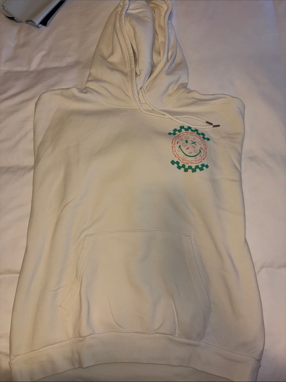 Cream Graphic Pullover Hoodie - Unbranded